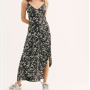 Free People Double Dare Printed Slip Dress